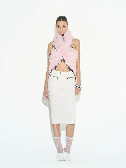 Dual Sided Bright Fleece Scarf Tube Top