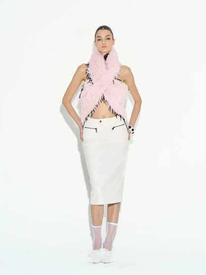 Dual Sided Bright Fleece Scarf Tube Top