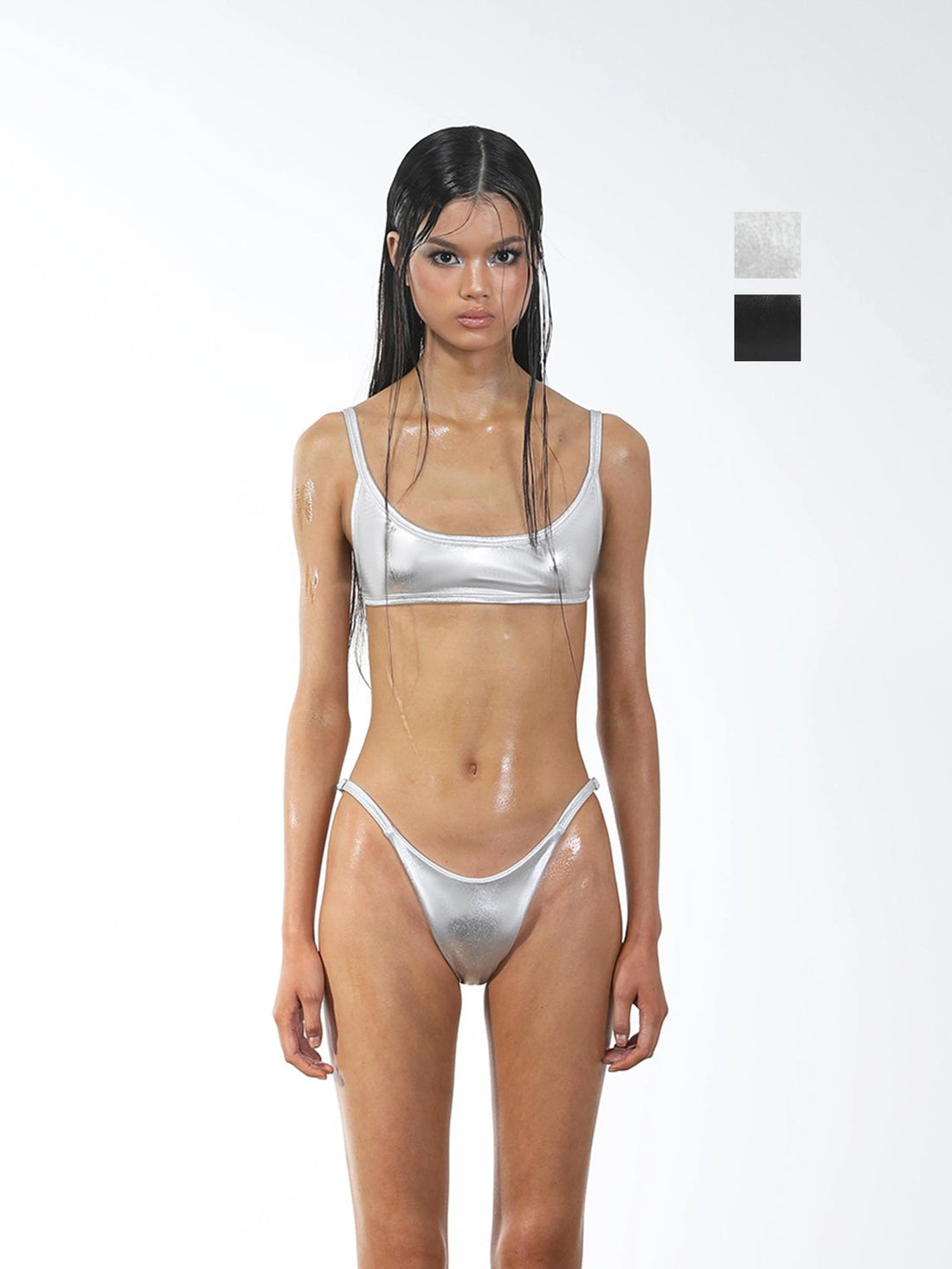 Reflective Glossy Strap Bikini