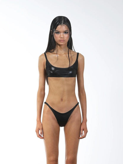 Reflective Glossy Strap Bikini