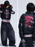 NONAME SPACE Black Colorblock Detachable Pu Fur Collar Hood Women&