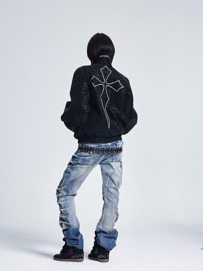 NONAME SPACE Distressed Heavywork Stacked Curved Women&