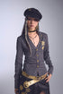 NONAME_SPACE_Gold_Foil_Stripe_Low_Neck_Lapel_Slim_Fit_Women&