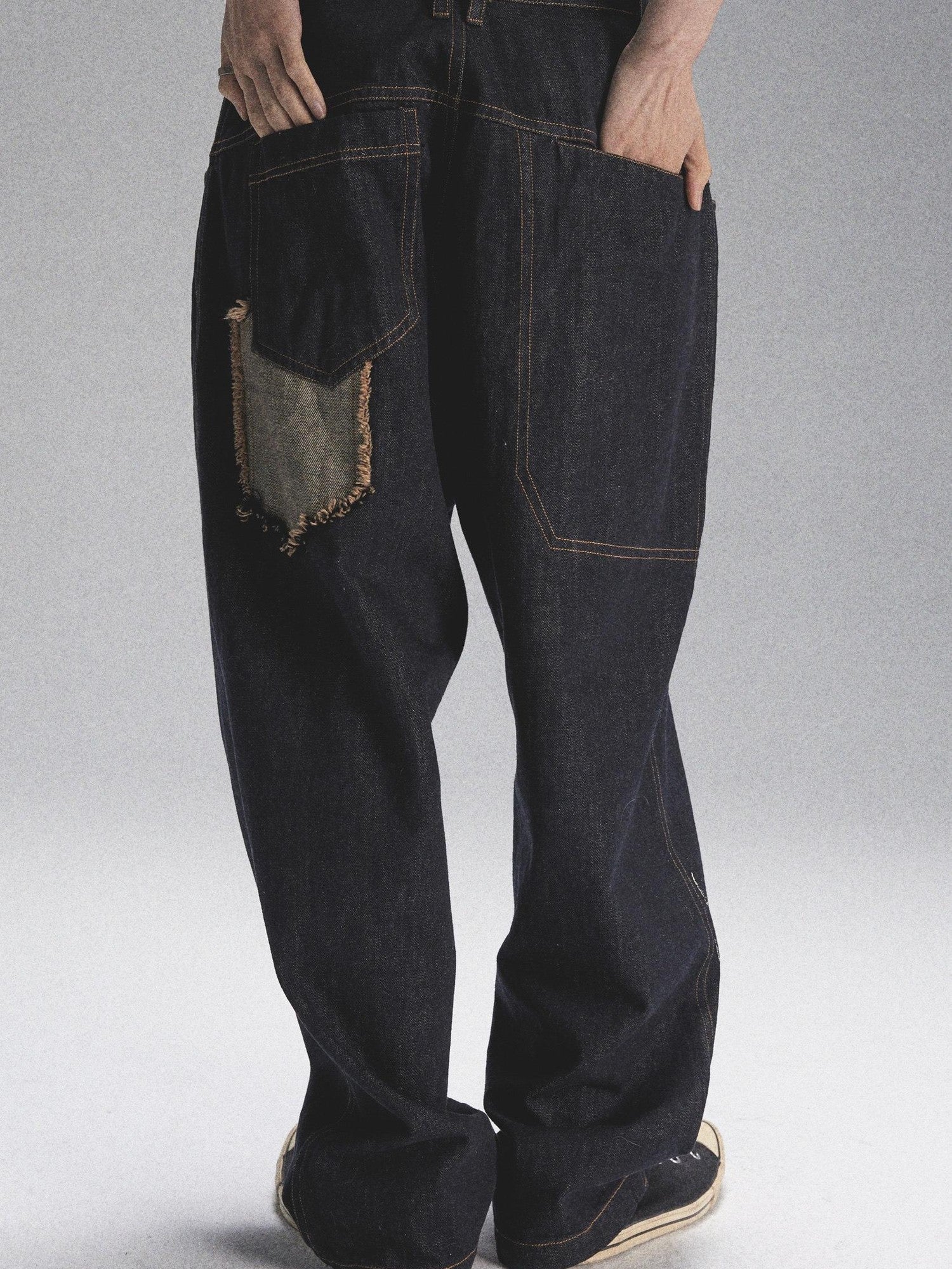 NONAME SPACE Natural Color Print Durable Relaxed Straight Women&