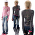 NONAME_SPACE_Punk_Skull_Striped_Colorblock_Print_Slim_Fit_Women&