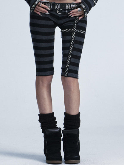 NONAME SPACE Rivet Print Hooded Thumbhole Women&