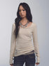 NONAME SPACE Tricolor Printed Slim Fit Lightweight Knit Women&