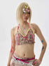 NONAME_SPACE_Two_Tone_Checkered_Pleated_Ruffle_Adjustable_Halter_Women&