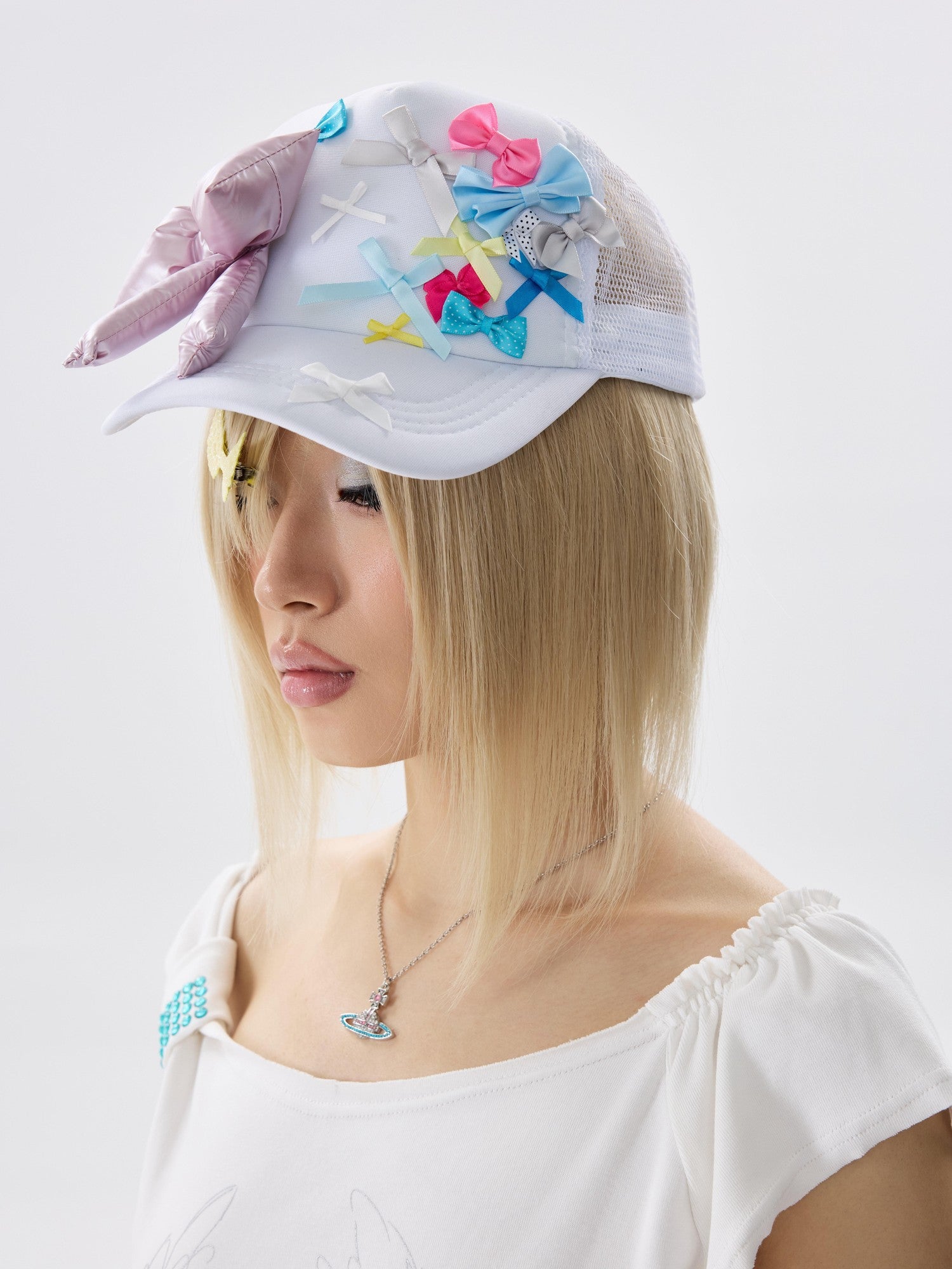 NONAME SPACE Two Tone Mesh Adjustable Snapback Women&