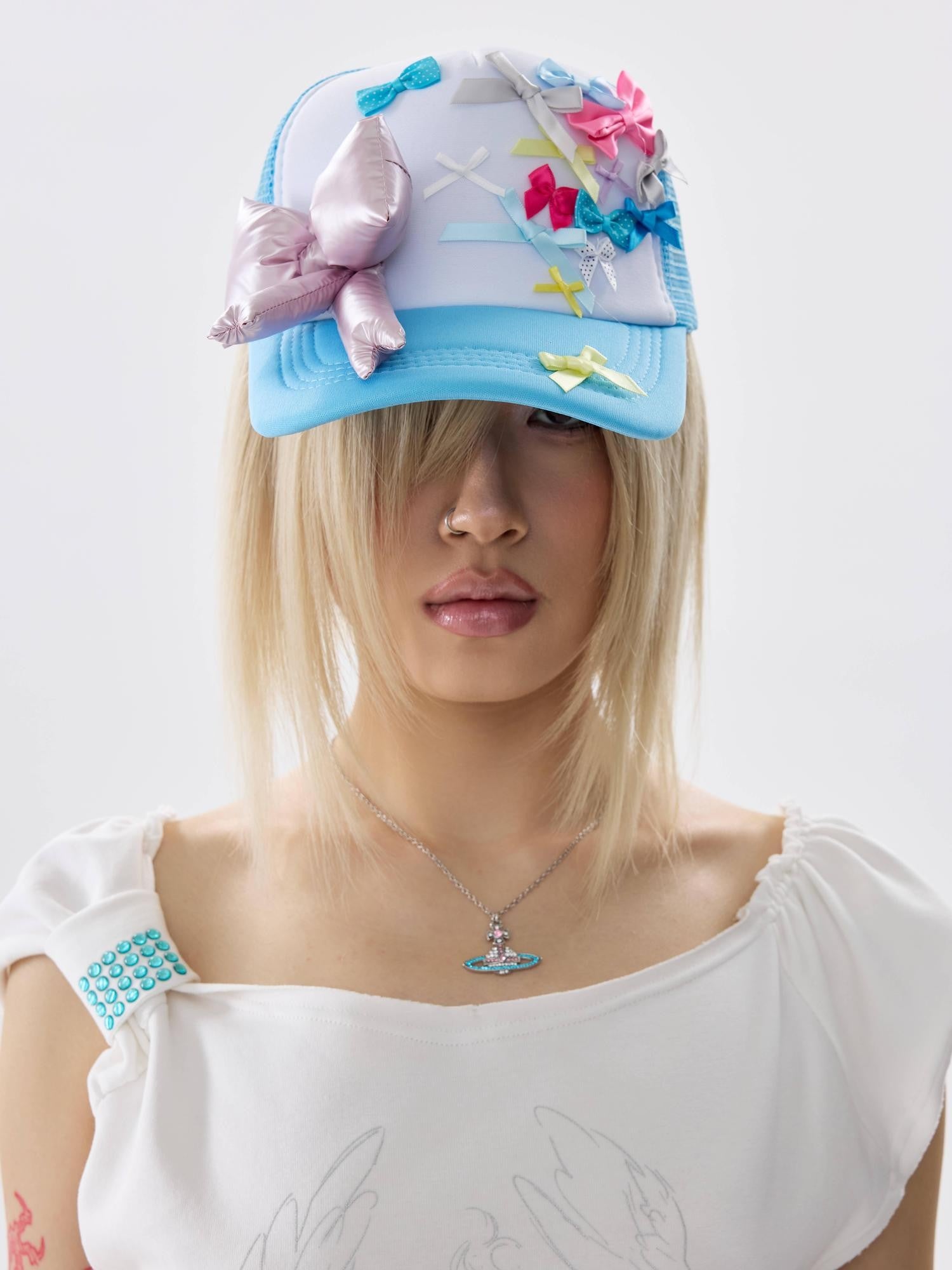 NONAME SPACE Two Tone Mesh Adjustable Snapback Women&