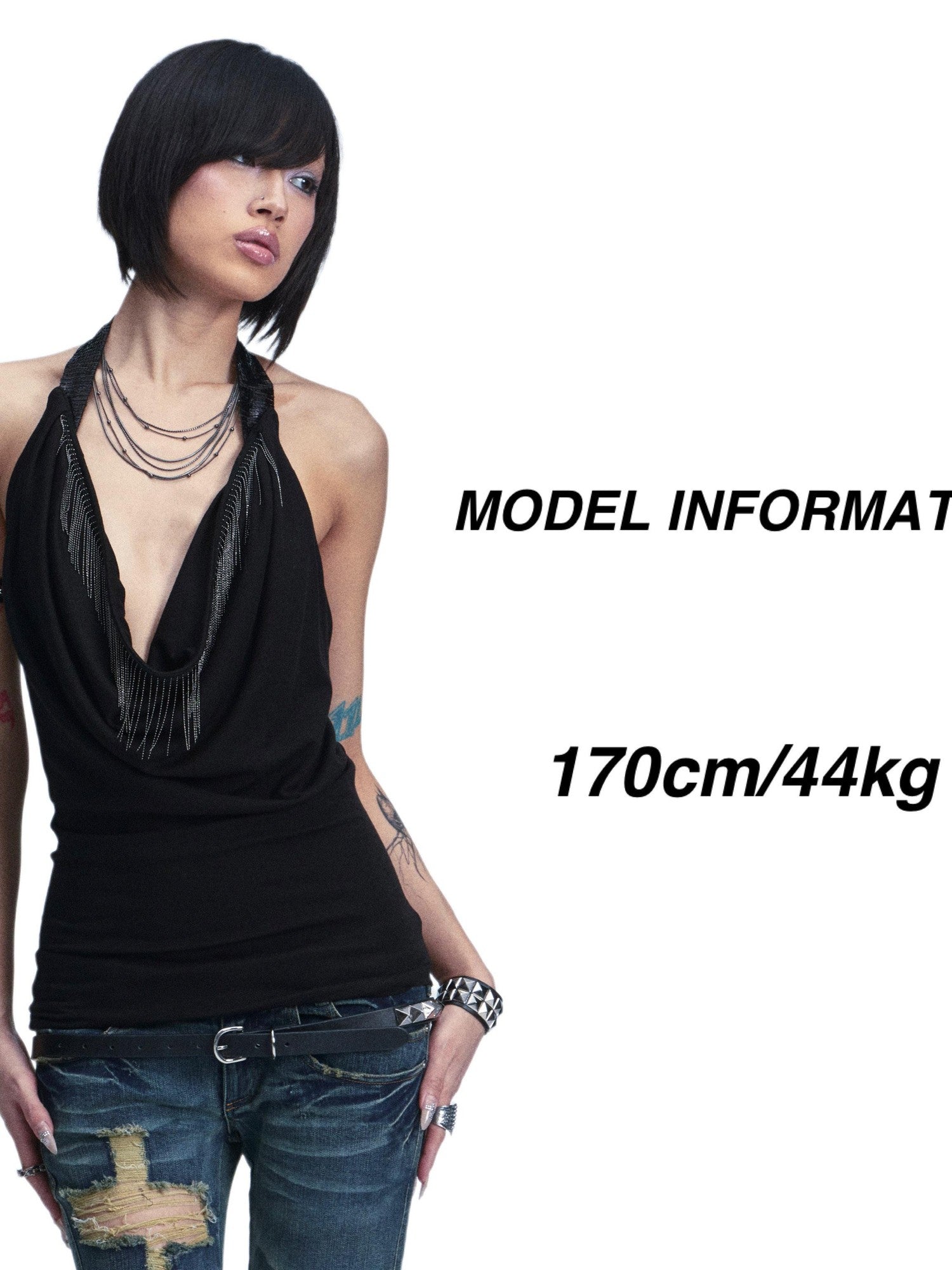 NONAME SPACE Vintage Knitted Leather Patch Soft Brim Shapeable Women&
