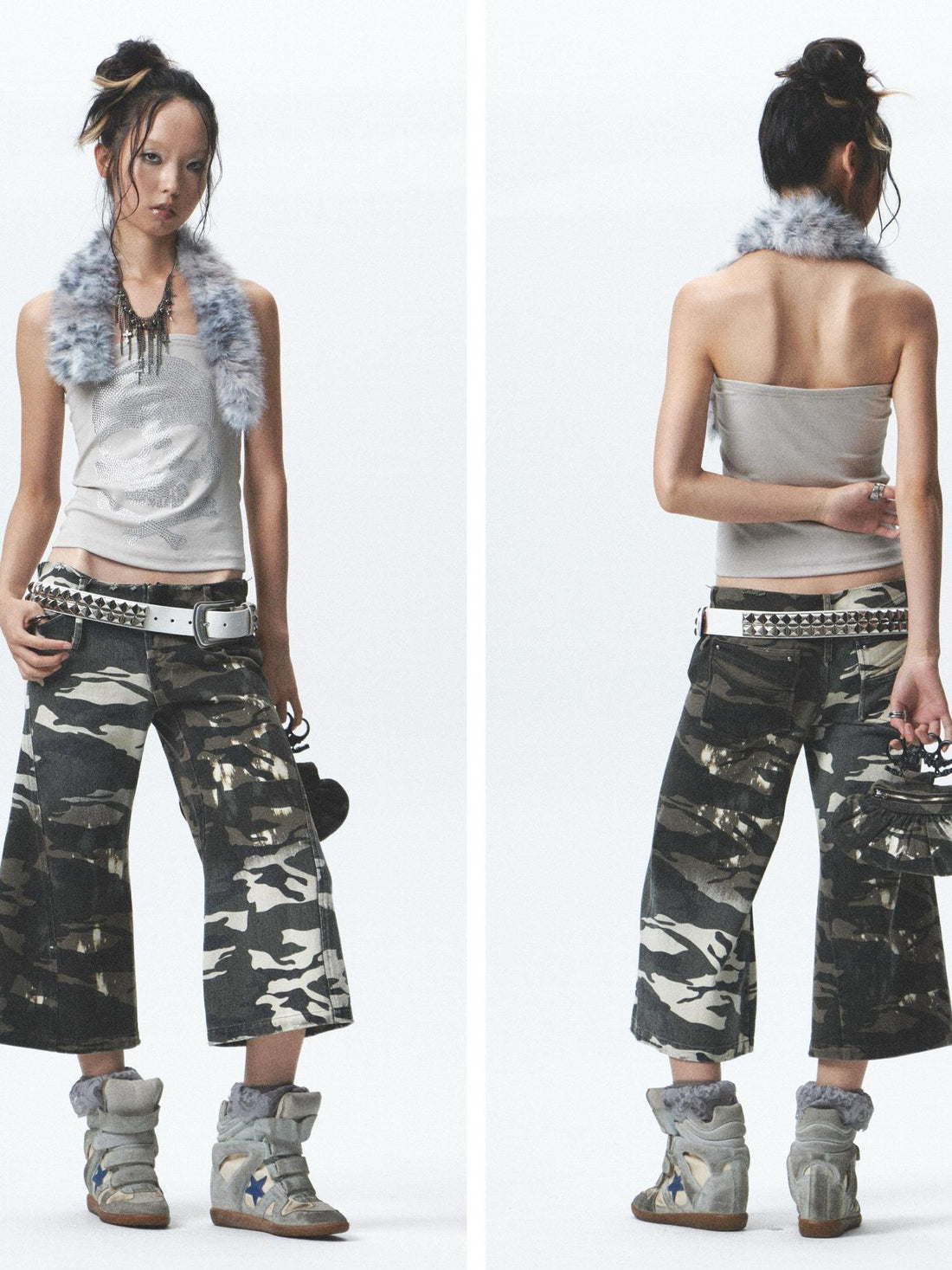 NONAME SPACE Washed Distressed No Stretch Low Waist Women&