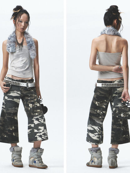 NONAME SPACE Washed Distressed No Stretch Low Waist Women&