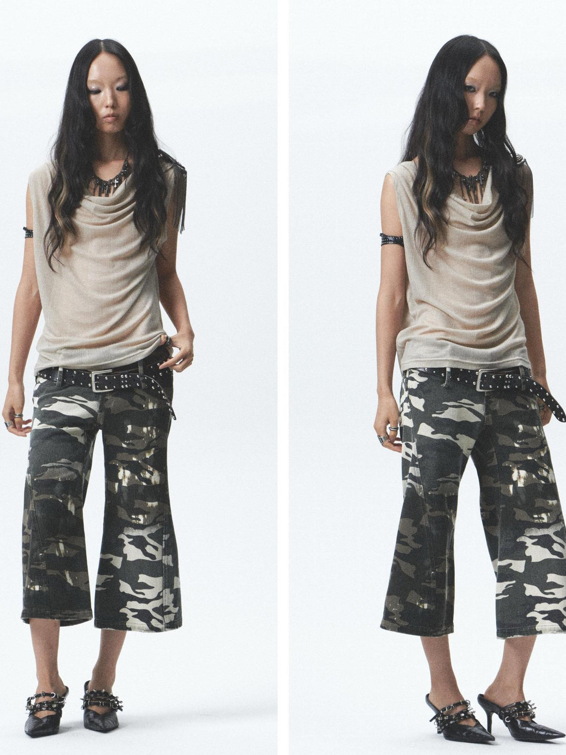 NONAME SPACE Washed Distressed No Stretch Low Waist Women&