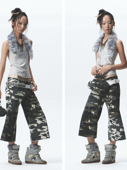 NONAME SPACE Washed Distressed No Stretch Low Waist Women&