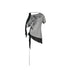 NORTH NODE Almond Gray Asymmetric Spliced Ruched Print Women&