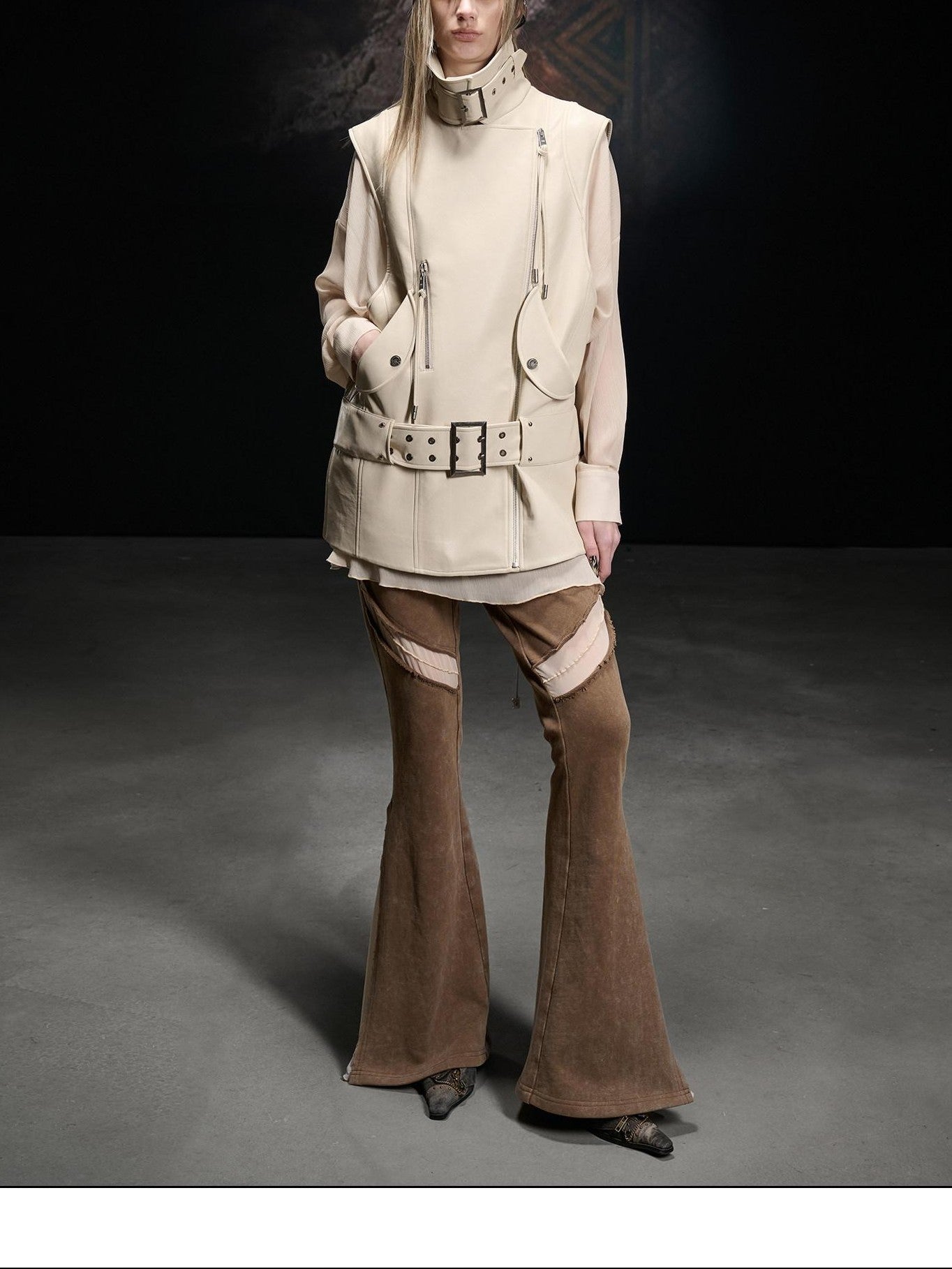 NORTH NODE Accordion Pleated Tailored Women&