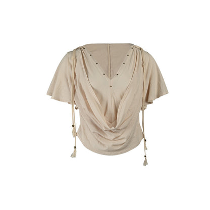 NORTH_NODE_Almond_Faux_Layered_Hooded_Ruched_Drape_Neck_Women&
