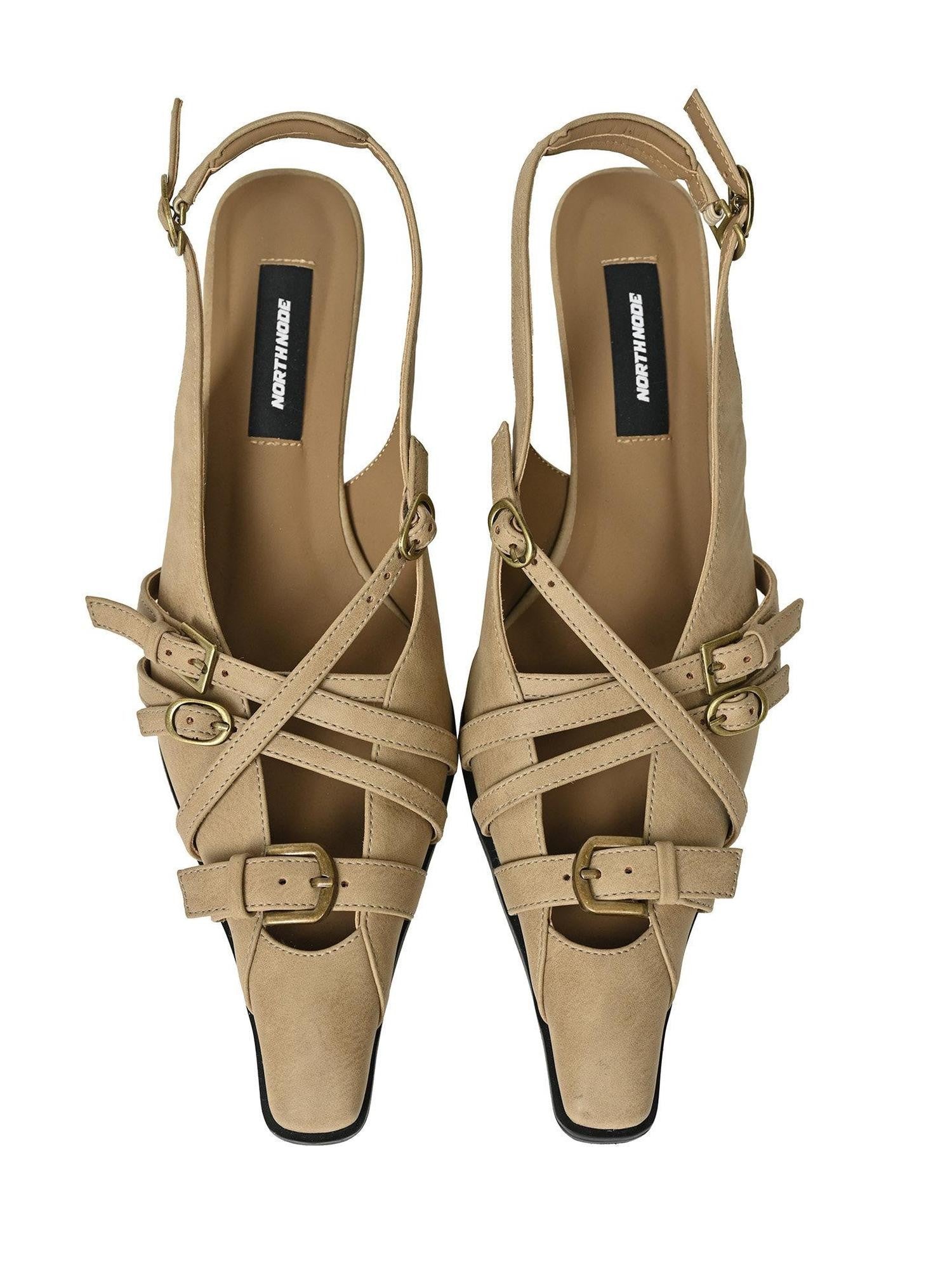 NORTH NODE Almond Roman Wrap Pointed Toe Women&