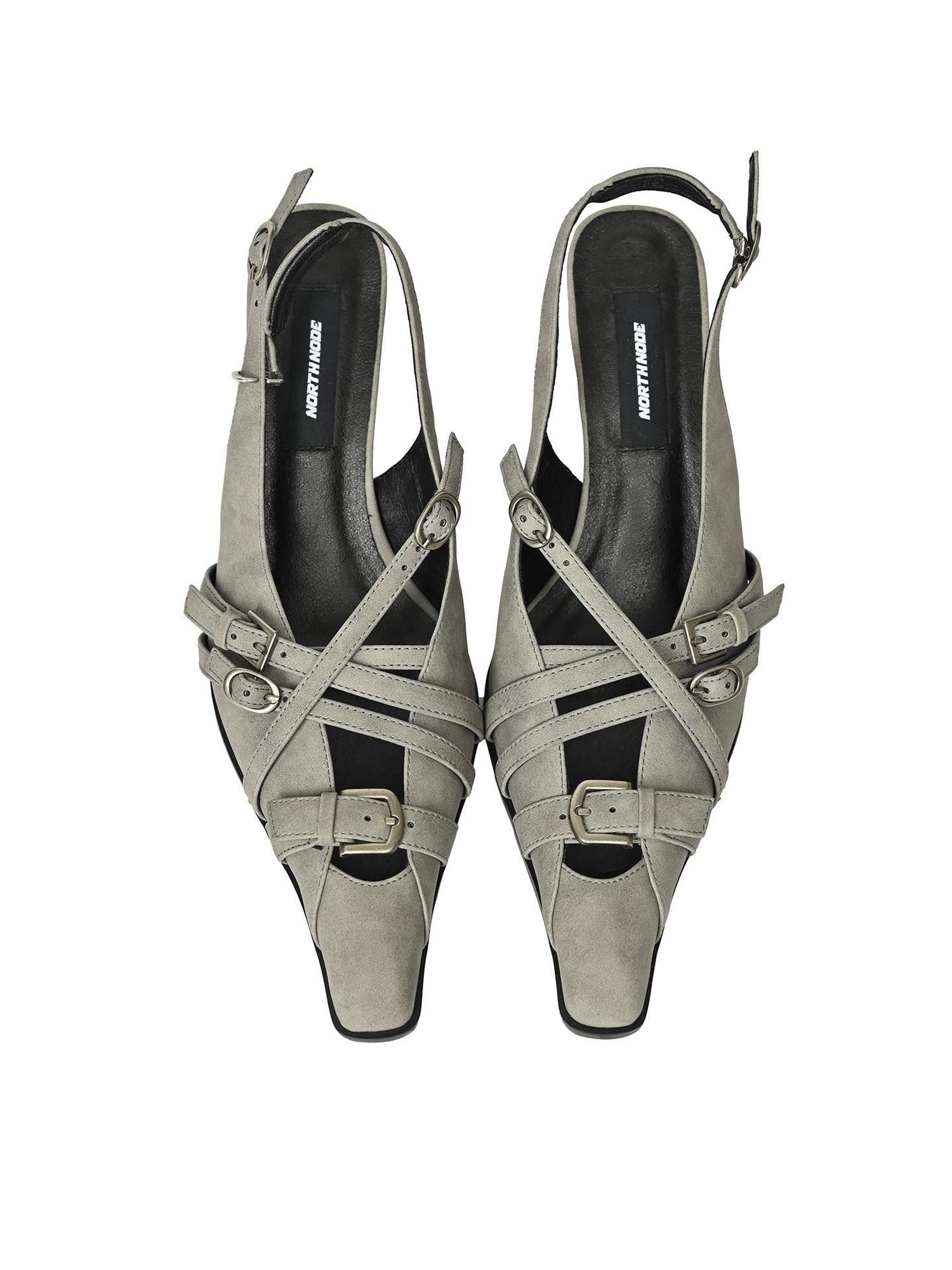 NORTH NODE Almond Roman Wrap Pointed Toe Women&