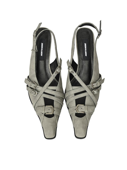 NORTH NODE Almond Roman Wrap Pointed Toe Women&