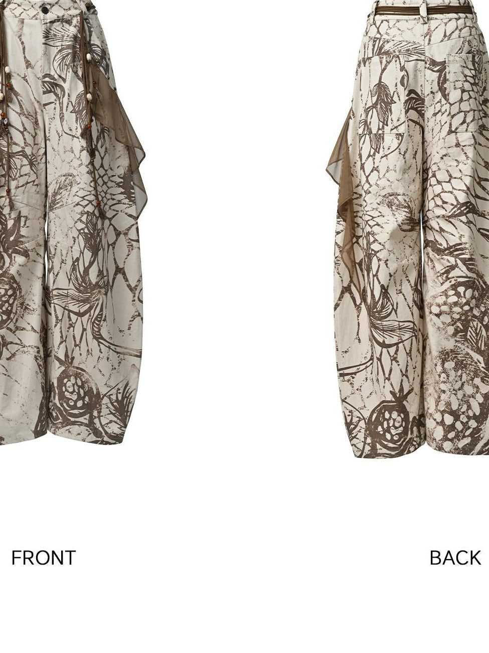 NORTH NODE Apricot Floral Print Patchwork Women&