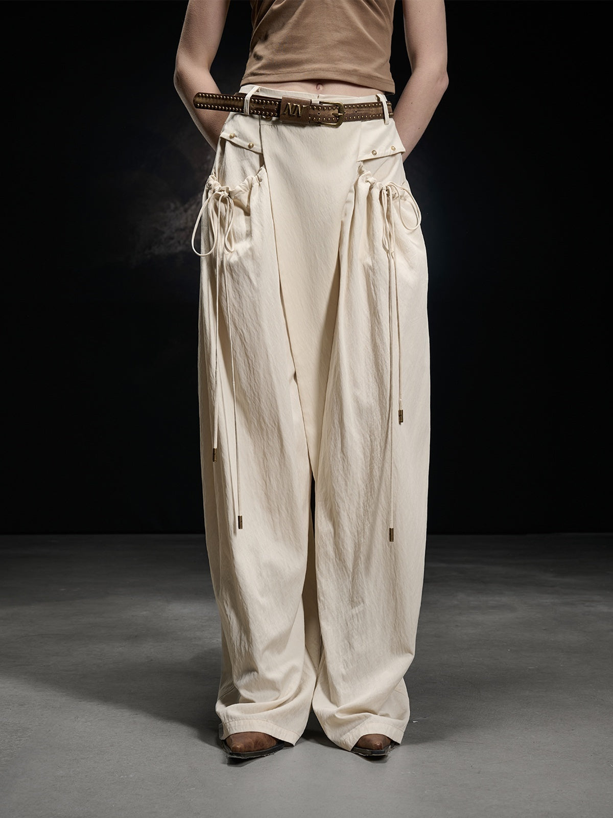 NORTH_NODE_Apricot_Pleated_Drawstring_Pockets_Drapey_Women&