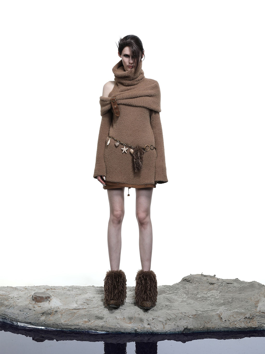 NORTH NODE Armor Inspired Stacked Thick High Neck Women&