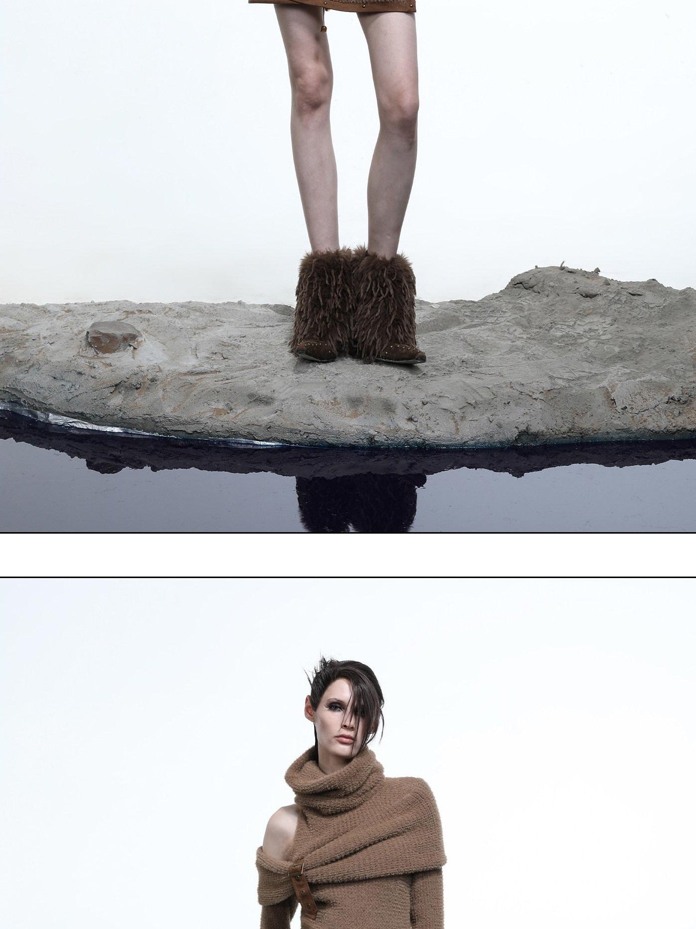 NORTH NODE Armor Inspired Stacked Thick High Neck Women&