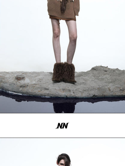 NORTH NODE Armor Inspired Stacked Thick High Neck Women&