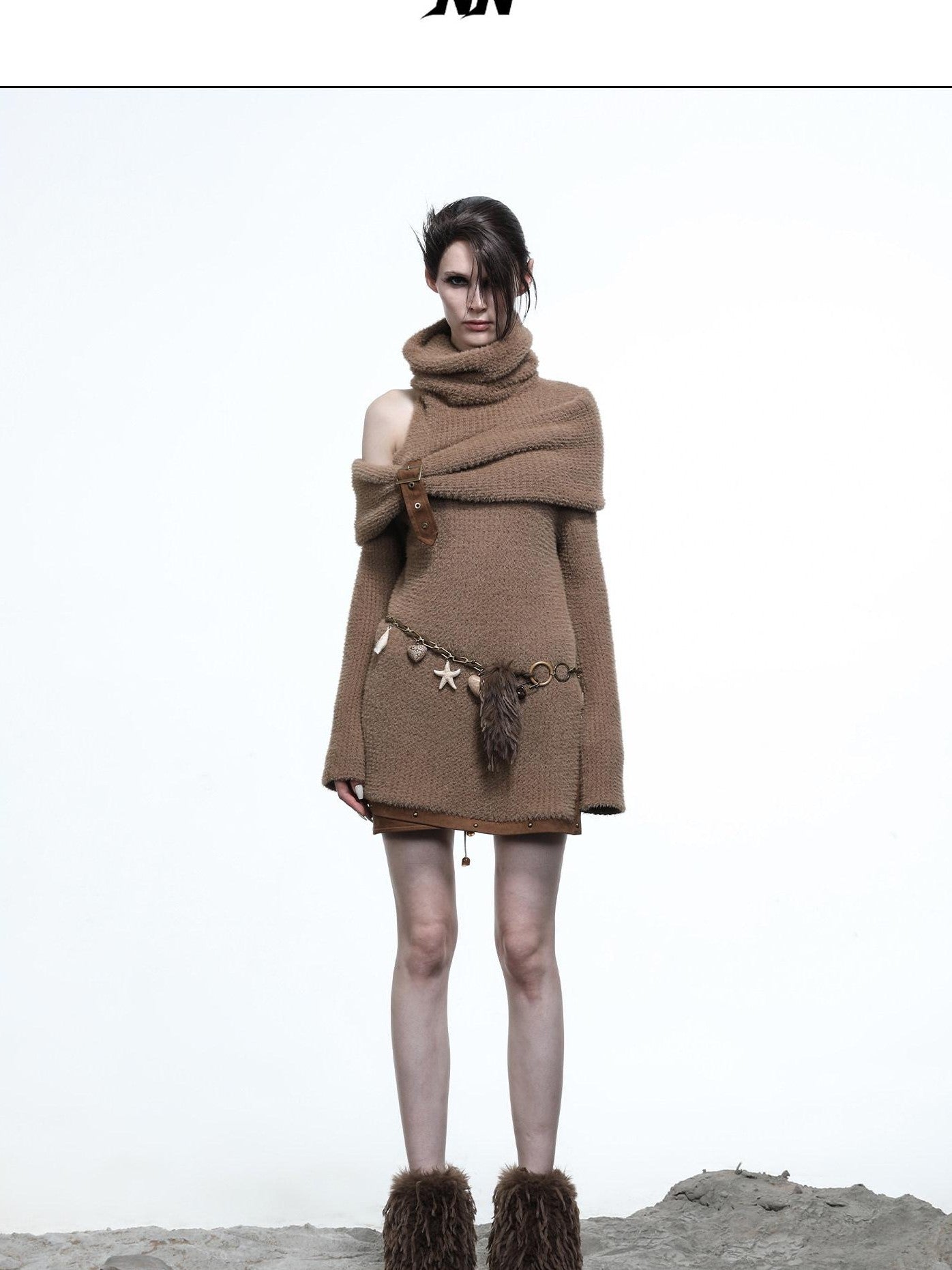 NORTH NODE Armor Inspired Stacked Thick High Neck Women&
