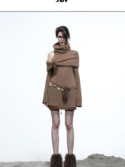 NORTH NODE Armor Inspired Stacked Thick High Neck Women&