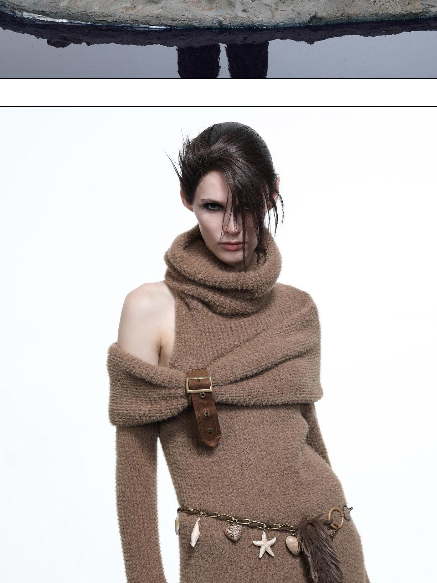 NORTH NODE Armor Inspired Stacked Thick High Neck Women&