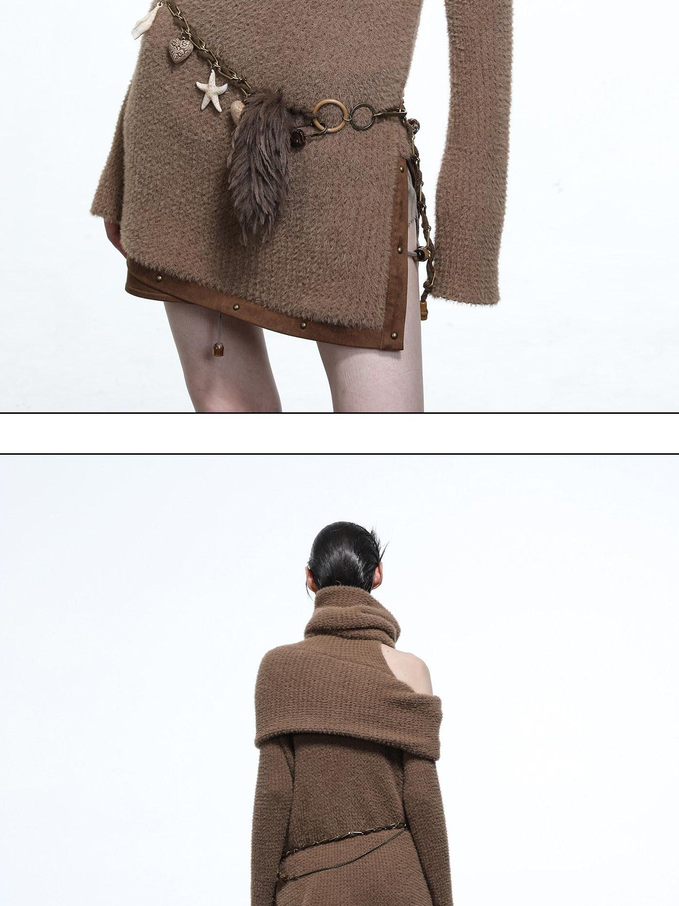 NORTH NODE Armor Inspired Stacked Thick High Neck Women&