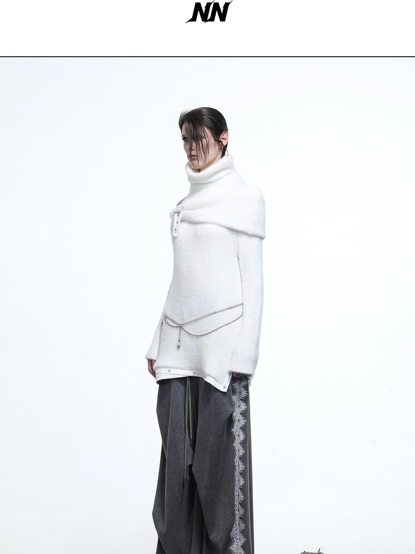 NORTH NODE Armor Inspired Stacked Thick High Neck Women&