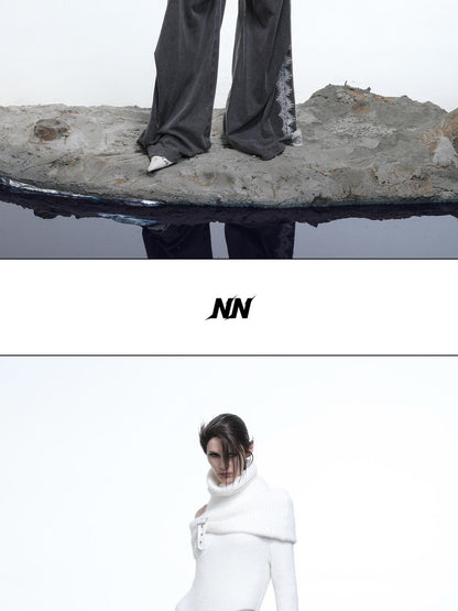 NORTH NODE Armor Inspired Stacked Thick High Neck Women&