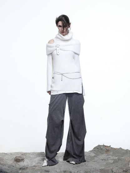NORTH NODE Armor Inspired Stacked Thick High Neck Women&