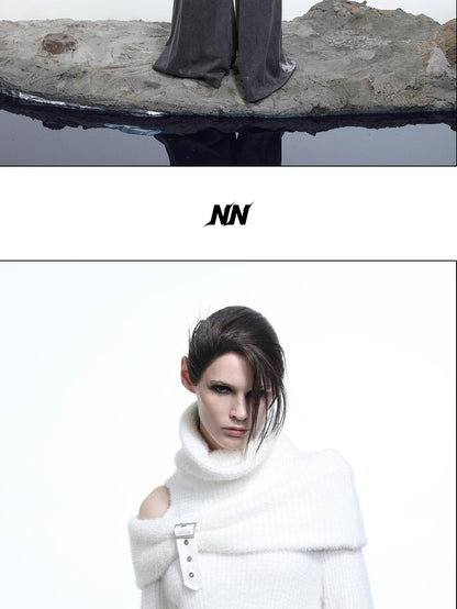 NORTH NODE Armor Inspired Stacked Thick High Neck Women&