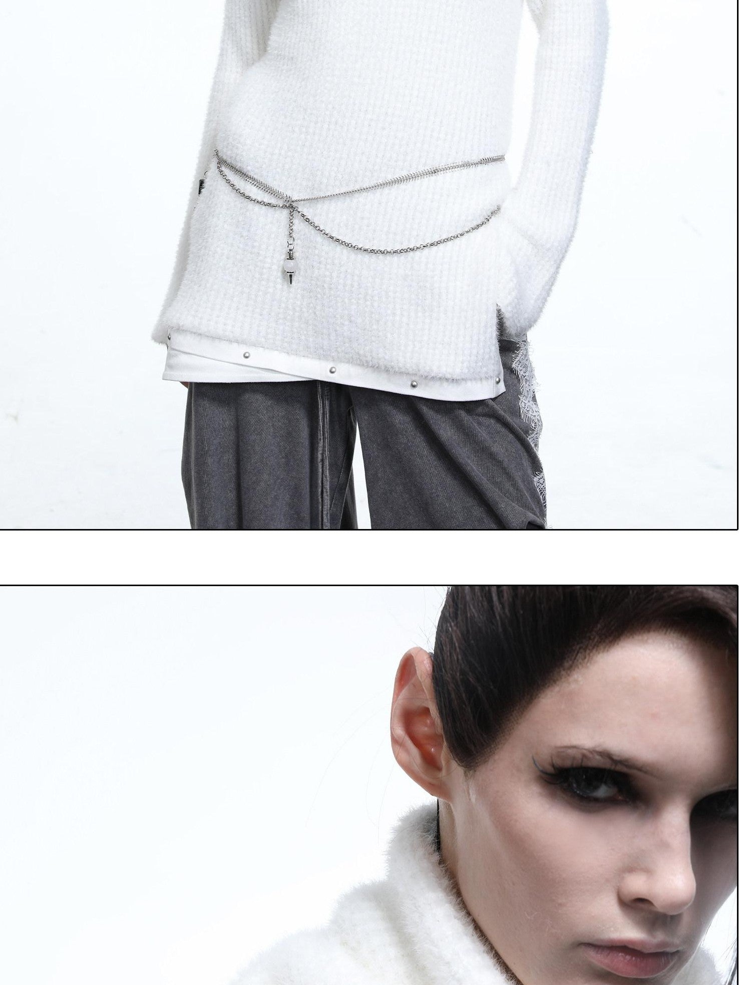 NORTH NODE Armor Inspired Stacked Thick High Neck Women&