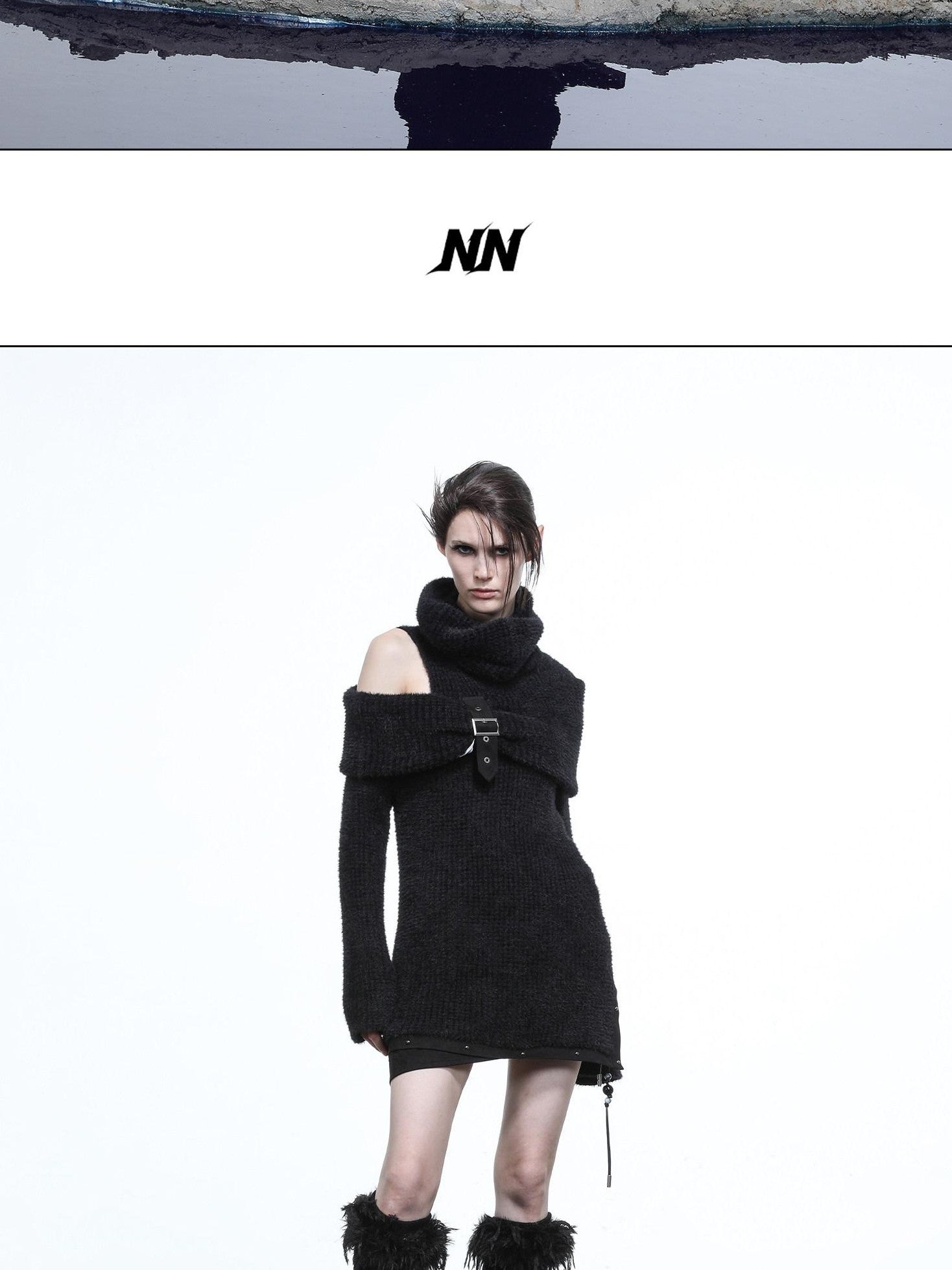NORTH NODE Armor Inspired Stacked Thick High Neck Women&