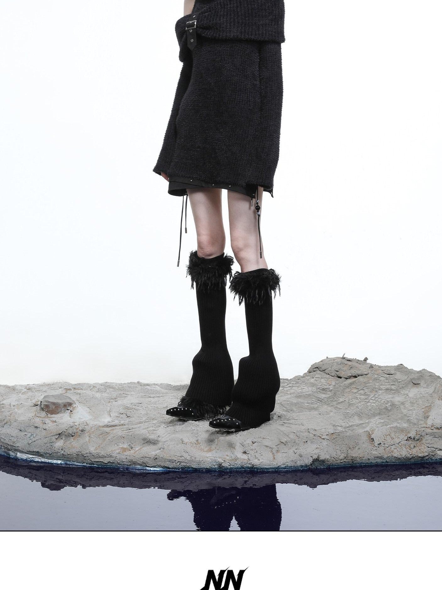 NORTH NODE Armor Inspired Stacked Thick High Neck Women&