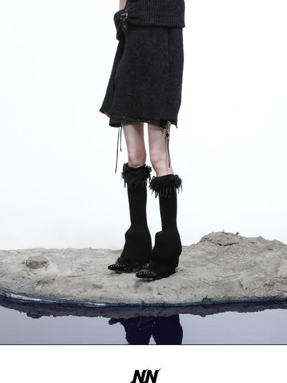NORTH NODE Armor Inspired Stacked Thick High Neck Women&