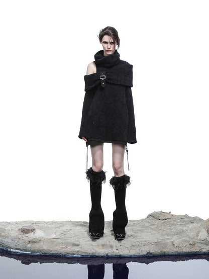 NORTH NODE Armor Inspired Stacked Thick High Neck Women&