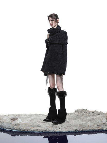 NORTH NODE Armor Inspired Stacked Thick High Neck Women&