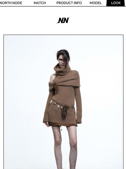 NORTH NODE Armor Inspired Stacked Thick High Neck Women&