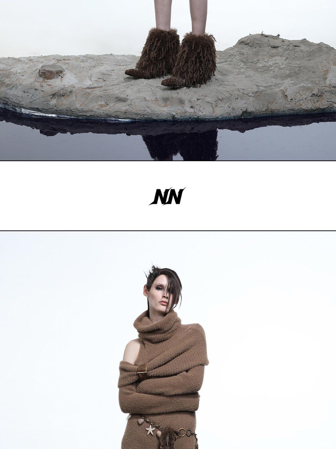 NORTH NODE Armor Inspired Stacked Thick High Neck Women&
