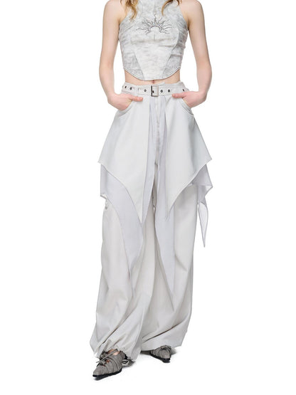 NORTH NODE Asymmetric Ruffle Splice Deconstructed Women&