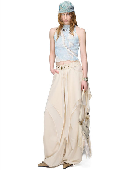 NORTH NODE Asymmetric Ruffle Splice Deconstructed Women&