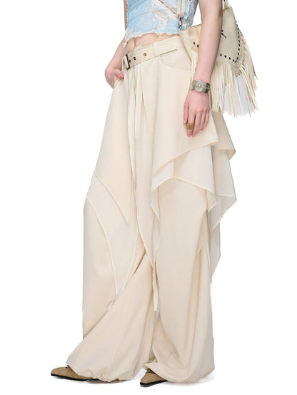NORTH NODE Asymmetric Ruffle Splice Deconstructed Women&