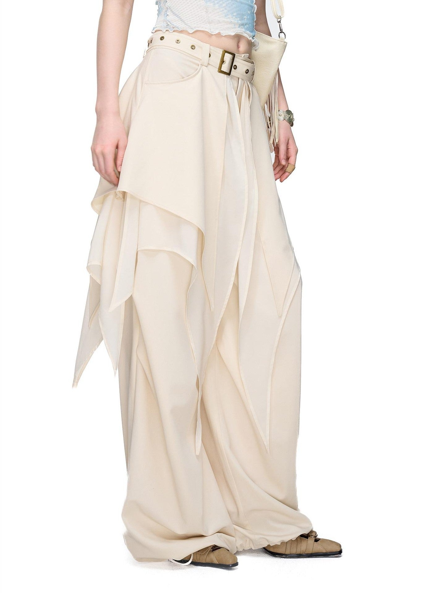NORTH NODE Asymmetric Ruffle Splice Deconstructed Women&